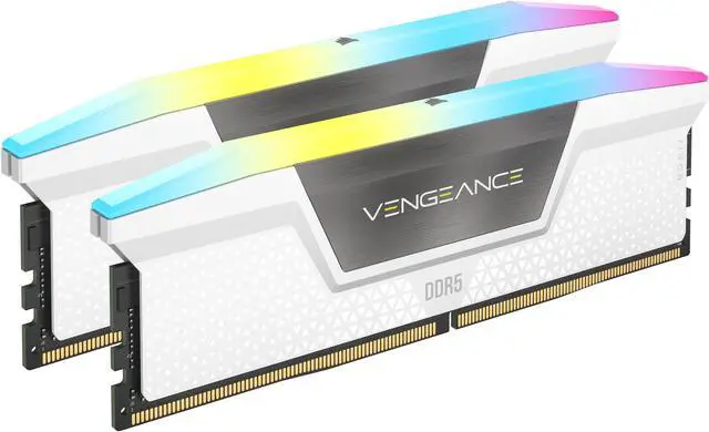 Main image of CORSAIR Vengeance RGB 64GB (2 x 32GB) 288-Pin PC RAM DDR5 5200 (PC5 41600) Desktop memory Model CMH64GX5M2B5200C40W