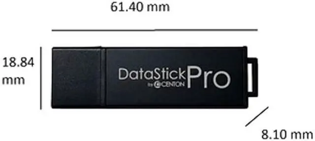 Alt view image 3 of 3 - CENTON DataStick Pro 32GB USB 2.0 Flash Drive (Grey) DSP32GB-001