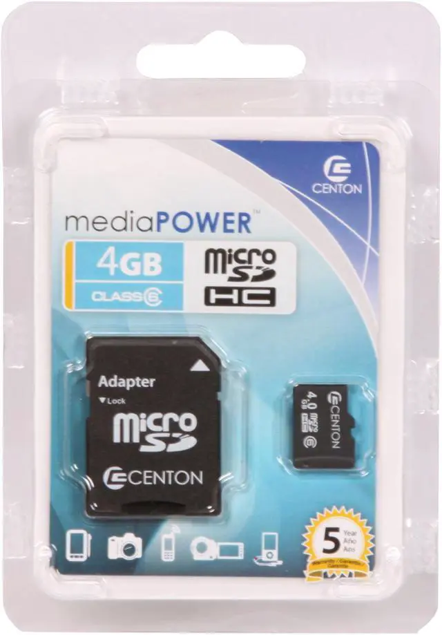 Main image of CENTON 4GB microSDHC Flash Card Model RC4GBRSDHC
