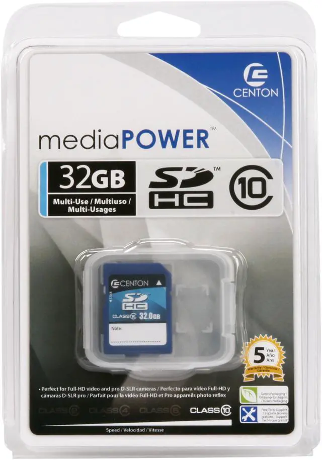 Alt view image 4 of 4 - CENTON MediaPower 32GB SD/SDHC Flash Card Model 32GBSDHC10