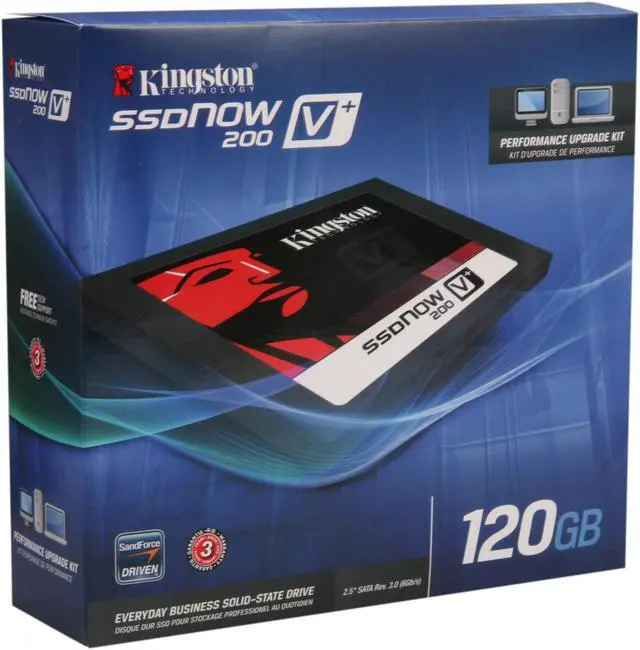 Main image of Kingston SSDNow V+200 2.5" 120GB SATA III Internal Solid State Drive (Upgrade Bundle Kit) KW-S2320-4B