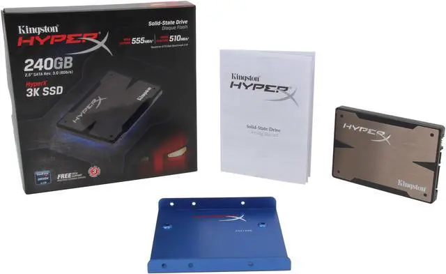 Alt view image 5 of 5 - HyperX 3K 2.5" 240GB SATA III MLC Internal Solid State Drive (SSD) (Stand-Alone Drive) SH103S3/240G