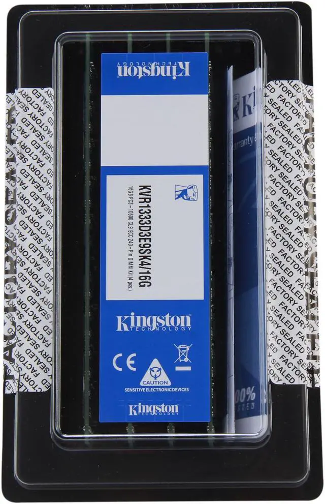 Alt view image 3 of 3 - Kingston 16GB (4 x 4GB) ECC Unbuffered DDR3 1333 Server Memory w/TS Model KVR1333D3E9SK4/16G