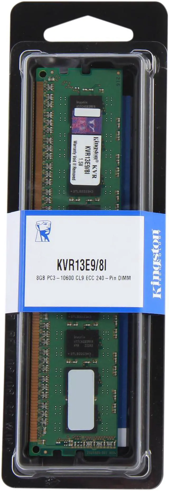Alt view image 3 of 3 - Kingston 8GB ECC Unbuffered DDR3 1333 Server Memory Intel Model KVR13E9/8I