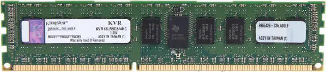 Main image of Kingston 4GB ECC Registered DDR3 1333 Server Memory DR x8 1.35V Server Hynix C Model KVR13LR9D8/4HC