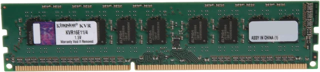 Main image of Kingston 4GB ECC Unbuffered DDR3 1600 Server Memory Model KVR16E11/4