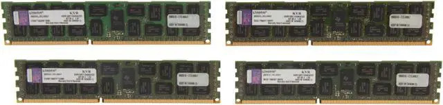 Main image of Kingston 32GB (4 x 8GB) ECC Registered DDR3 1600 Server Memory DR x4 Intel Model KVR16R11D4K4/32I