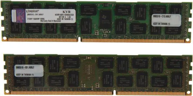 Alt view image 2 of 3 - Kingston 32GB (4 x 8GB) ECC Registered DDR3 1600 Server Memory DR x4 Intel Model KVR16R11D4K4/32I