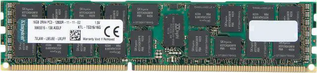 Main image of Kingston 16GB 240-Pin DDR3 SDRAM ECC Registered DDR3 1600 System Specific Memory Model KTL-TS316/16G