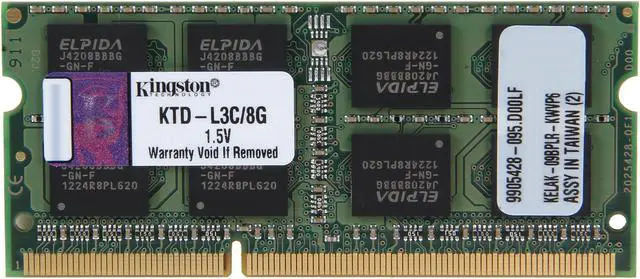Main image of Kingston 8GB DDR3 1600 (PC12800) SODIMM System Specific Memory for Dell Model  KTD-L3C/8G