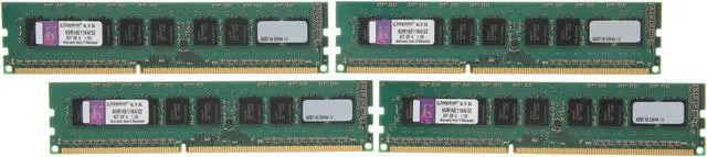 Main image of Kingston 32GB (4 x 8GB) ECC Unbuffered DDR3 1600 Server Memory w/TS Model KVR16E11K4/32