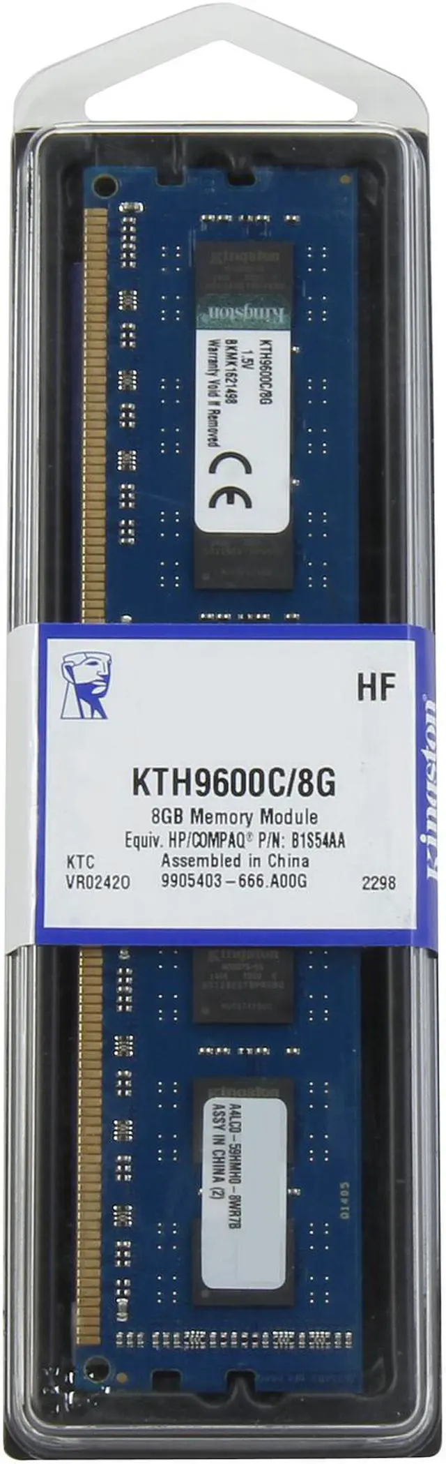 Alt view image 3 of 3 - Kingston 8GB Unbuffered DDR3 1600 System Specific Memory Model KTH9600C/8G