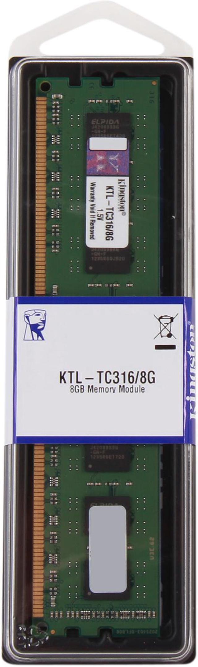Alt view image 3 of 3 - Kingston 8GB 240-Pin DDR3 SDRAM DDR3 1600 System Specific Memory Model KTL-TC316/8G