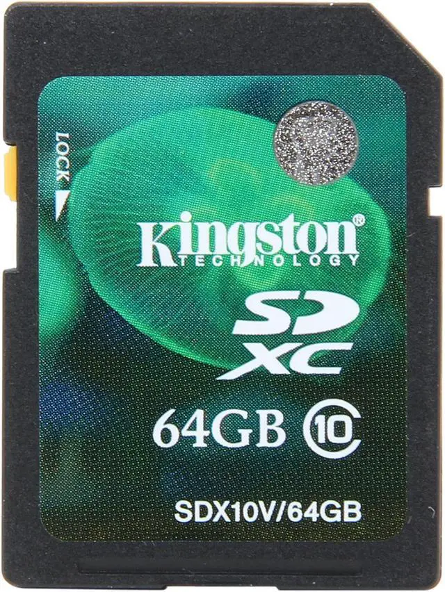 Main image of Kingston 64GB Secure Digital Extended Capacity (SDXC) Flash Card Model SDX10V/64GB