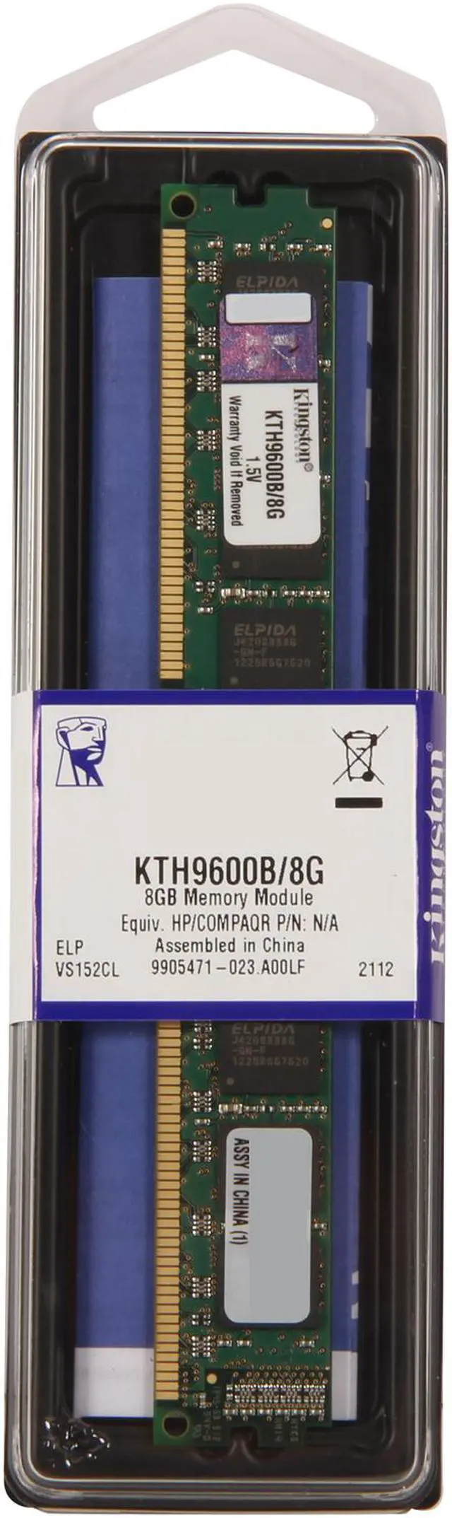 Alt view image 3 of 3 - Kingston 8GB 240-Pin DDR3 SDRAM DDR3 1333 System Specific Memory Model KTH9600B/8G