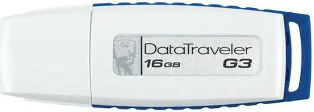 Main image of Kingston DataTraveler G3 DTIG3/16GBZCL 16 GB USB 2.0 Flash Drive - Blue, White