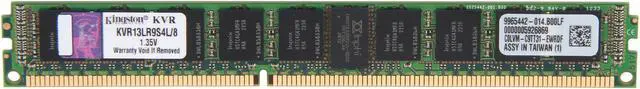 Main image of Kingston 8GB ECC Registered DDR3 1333 Server Memory SR x4 1.35V w/TS VLP Model KVR13LR9S4L/8
