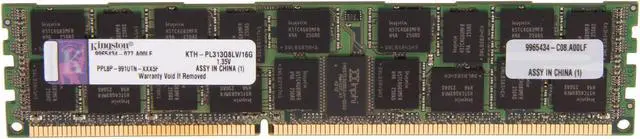 Main image of Kingston 16GB ECC Registered DDR3 1333 (PC3 10666) Server Memory Model KTH-PL313Q8LV/16G