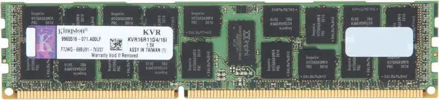 Main image of Kingston ValueRAM 16GB ECC Registered DDR3 1600 Server Memory (Intel Validated ) Model KVR16R11D4/16I