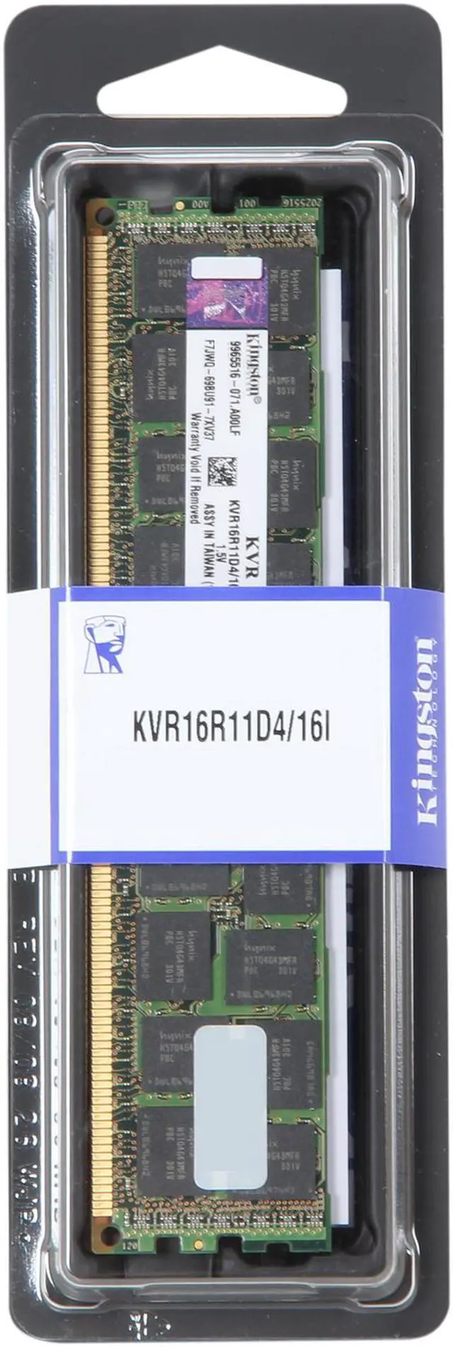 Alt view image 2 of 2 - Kingston ValueRAM 16GB ECC Registered DDR3 1600 Server Memory (Intel Validated ) Model KVR16R11D4/16I