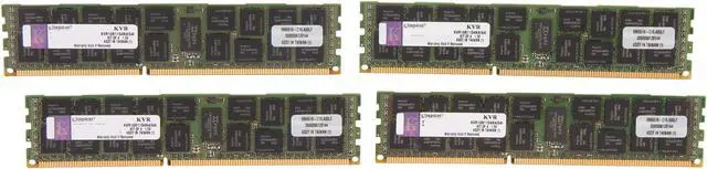 Main image of Kingston ValueRAM 64GB (4 x 16GB) ECC Registered DDR3 1600 Server Memory (Intel Validated) Model KVR16R11D4K4/64I