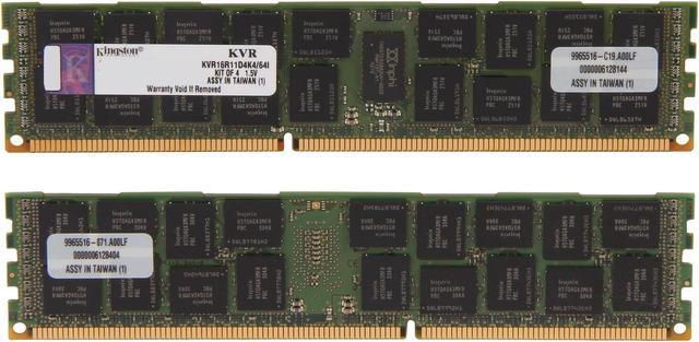 Kingston ValueRAM 64GB (4 x 16GB) ECC Registered DDR3 1600 Server