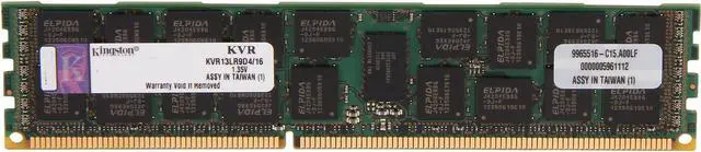 Main image of Kingston 16GB ECC Registered DDR3 1333 (PC3 10600) Server Memory Model KVR13LR9D4/16