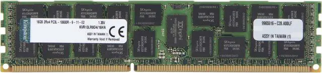 Main image of Kingston 16GB ECC Registered DDR3 1333 Server Memory (Server Hynix A) Model KVR13LR9D4/16HA