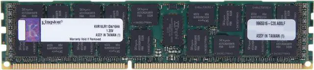 Main image of Kingston 16GB ECC Registered DDR3 1600 (PC3 12800) Server Memory (Hynix A) Model KVR16LR11D4/16HA