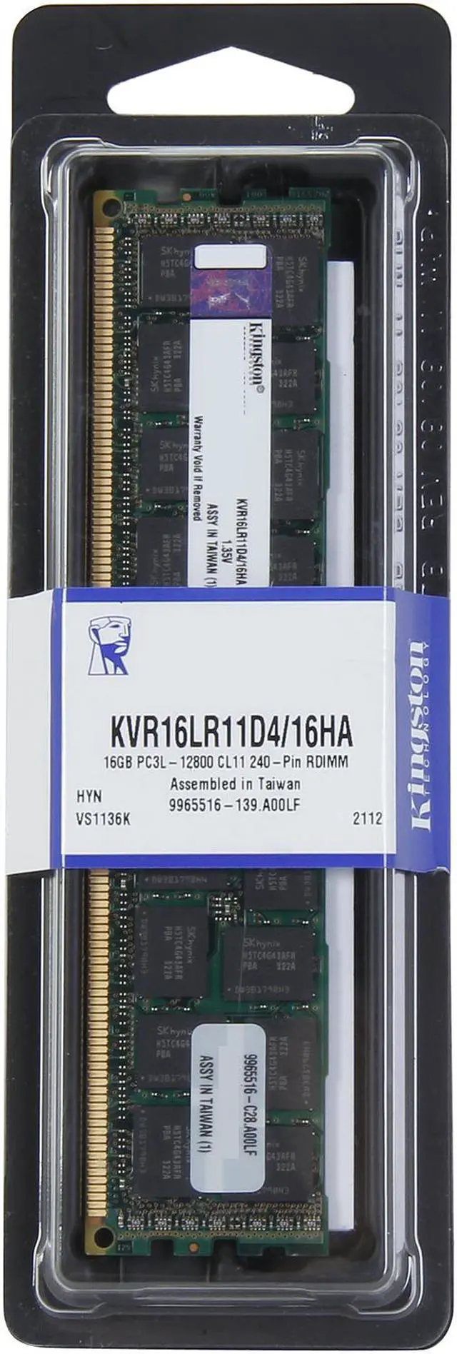 Alt view image 3 of 3 - Kingston 16GB ECC Registered DDR3 1600 (PC3 12800) Server Memory (Hynix A) Model KVR16LR11D4/16HA