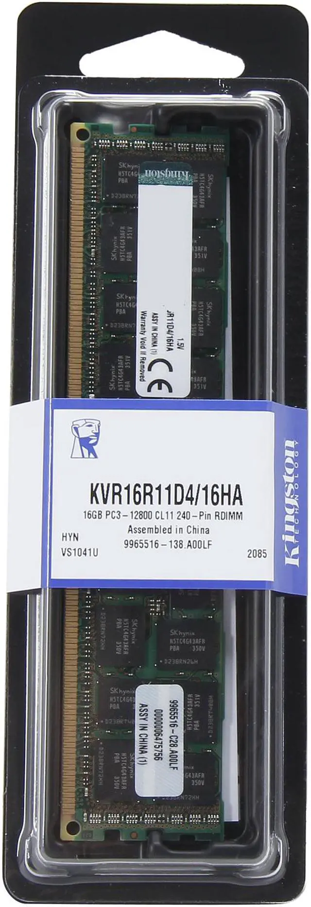 Alt view image 3 of 3 - Kingston 16GB ECC Registered DDR3 1600 (PC3 12800) Server Memory (Server Hynix A) Model KVR16R11D4/16HA