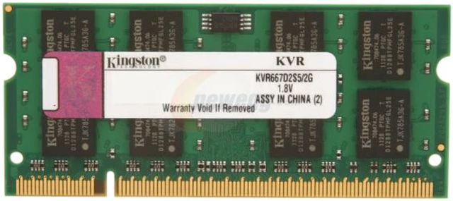 Mémoire RAM DDR2 Kingston 2 Go PC2-5300 667 MHz - DIMM, Neuf, Pour Mise à Niveau PC