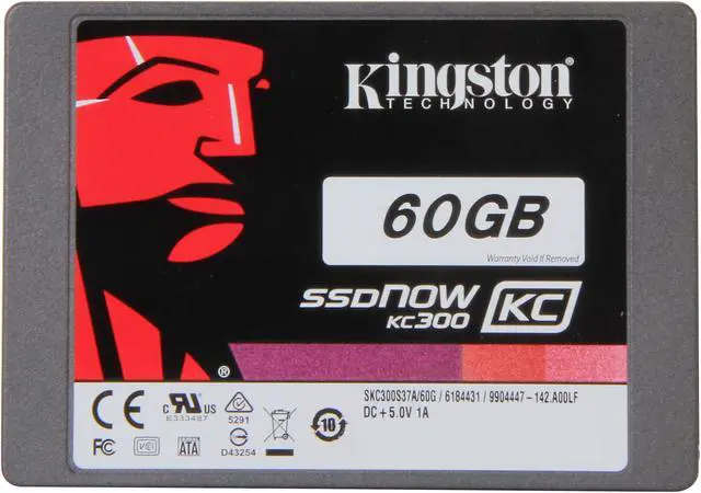 Alt view image 2 of 6 - Kingston SSDNow KC300 SKC300S37A/60G 2.5" 60GB SATA III Enterprise Solid State Drive with Adapter
