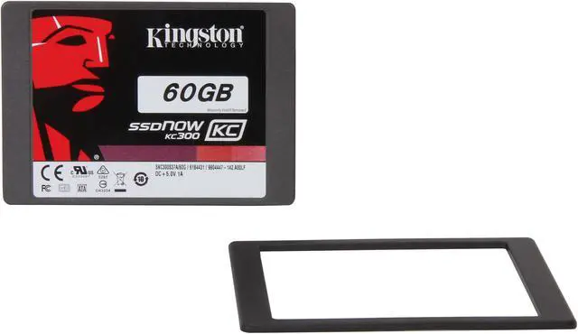 Alt view image 5 of 6 - Kingston SSDNow KC300 SKC300S37A/60G 2.5" 60GB SATA III Enterprise Solid State Drive with Adapter