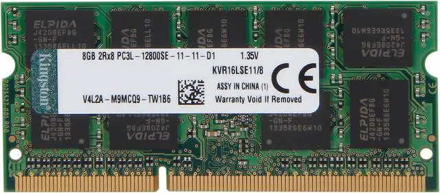 Main image of Kingston 8GB ECC Unbuffered DDR3 1600 (PC3 12800) Server Memory Model KVR16LSE11/8
