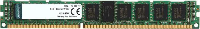 Main image of Kingston 16GB 240-Pin DDR3 SDRAM ECC Registered DDR3 1600 (PC3 12800) System Specific Memory Model KTM-SX316LLV/16G