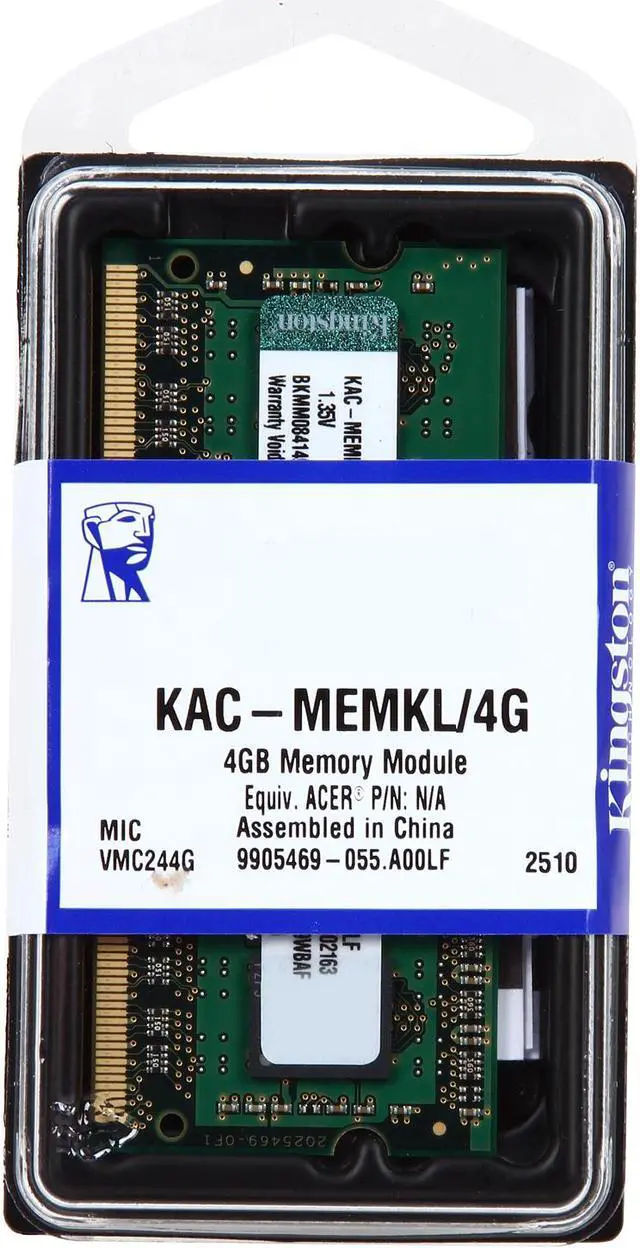 Alt view image 3 of 3 - Kingston 4GB Unbuffered DDR3 1600 (PC3 12800) Memory Model KAC-MEMKL/4G