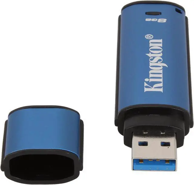 Alt view image 4 of 5 - Kingston 8GB Data Traveler AES Encrypted Vault Privacy 256Bit USB 3.0 Flash Drive (DTVP30/8GB)