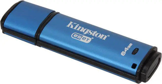 Main image of Kingston 64GB Data Traveler AES Encrypted Vault Privacy 256Bit USB 3.0 Flash Drive with ESET AV (DTVP30AV/64GB)