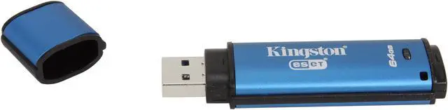 Alt view image 3 of 5 - Kingston 64GB Data Traveler AES Encrypted Vault Privacy 256Bit USB 3.0 Flash Drive with ESET AV (DTVP30AV/64GB)