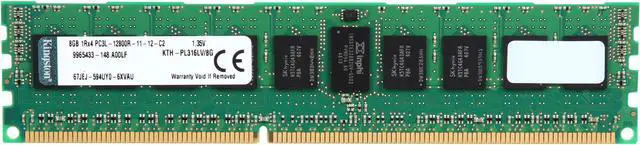 Main image of Kingston 8GB ECC Registered DDR3 1600 (PC3 12800) Server Memory Model KTH-PL316LV/8G