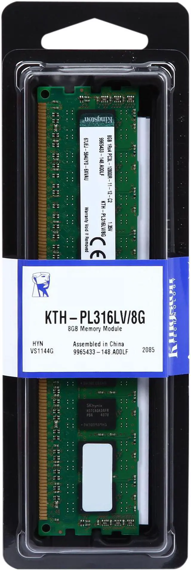 Alt view image 3 of 3 - Kingston 8GB ECC Registered DDR3 1600 (PC3 12800) Server Memory Model KTH-PL316LV/8G