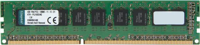Main image of Kingston 4GB ECC DDR3 1600 (PC3 12800) Single Rank Server Memory Model KTH-PL316ES/4G