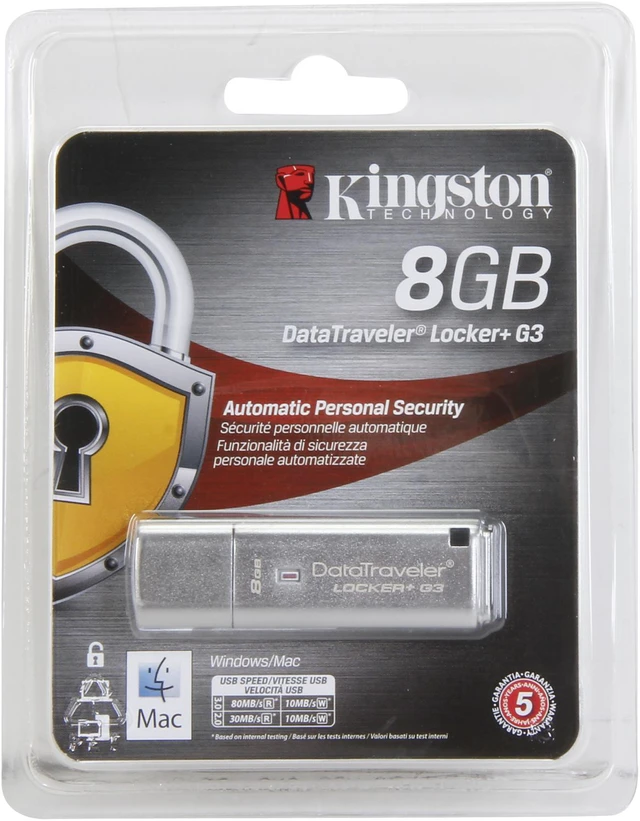 Locker Kingston DataTraveler Locker+ G3 8GB USB 3.0 Flash Drive - Newegg.ca