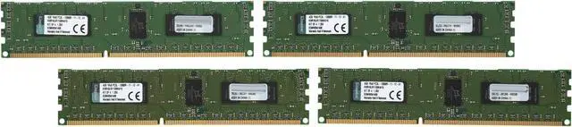 Main image of Kingston 16GB (4 x 4GB) ECC Registered DDR3 1600 (PC3 12800) Server Memory Model KVR16LR11S8K4/16