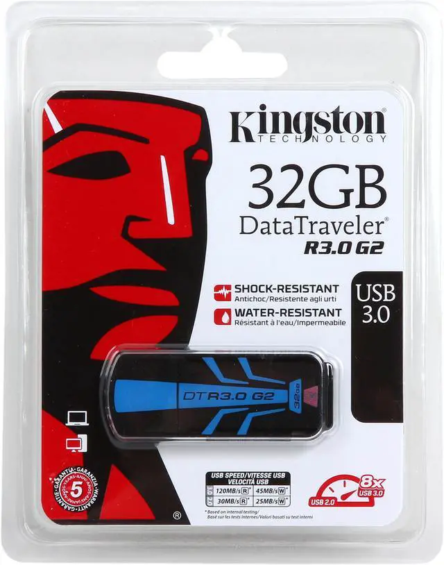Alt view image 5 of 5 - Kingston 32GB Data Traveler R3.0 G2 USB 3.0 Flash Drive , Speed Up to 120MB/s (DTR30G2/32GB)