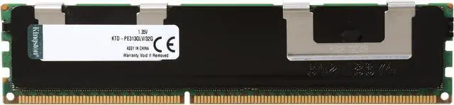 Main image of Kingston 32GB 240-Pin DDR3 SDRAM ECC Registered DDR3 1333 (PC3 10600) Quad Rank Low Voltage Module Model KTD-PE313QLV/32G