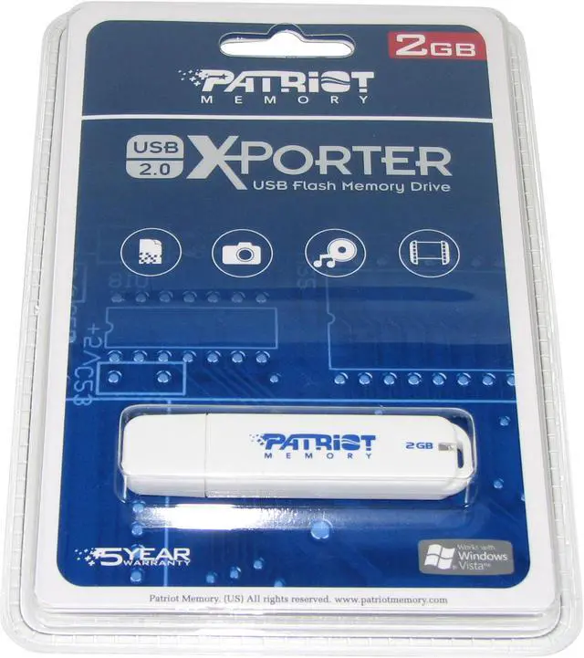Alt view image 3 of 3 - Patriot X-Porter 2GB Flash Drive (USB2.0 Portable) PSF2GUSB
