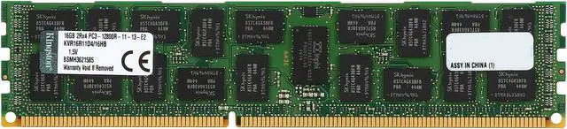 Main image of Kingston 16GB ECC Registered DDR3 1600 (PC3 12800) Server Memory Model KVR16R11D4/16HB
