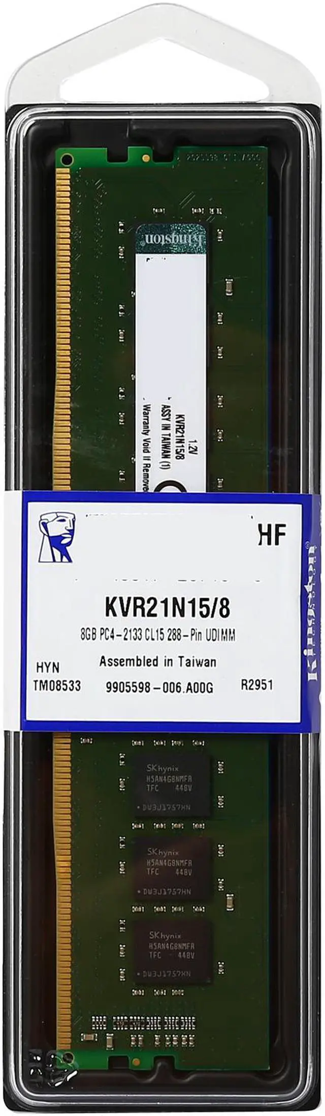 Alt view image 3 of 3 - Kingston 8GB DDR4 2133 (PC4 17000) Desktop Memory Model KVR21N15/8